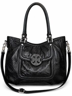 Authentic Tory Burch Amanda Crinkle Leather Satchel w/ Dust Bag Crossbody